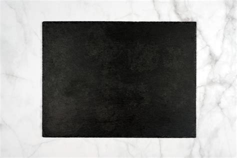 Tabla De Cortar De Piedra Pizarra Negra Rectangular Letrero Vac O En