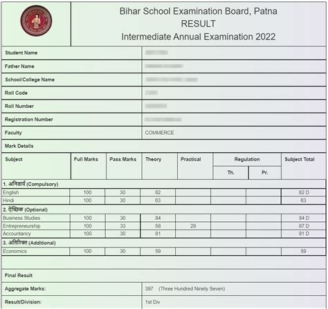 Bihar Board 12th Marksheet 2024 Bseb 12th Result 2024