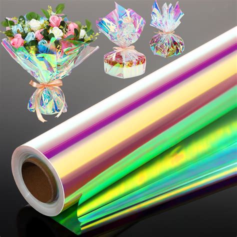 Seajan 32 In X Aif4 200 Ft Iridescent Cellophane Roll Rainbow Wrapping