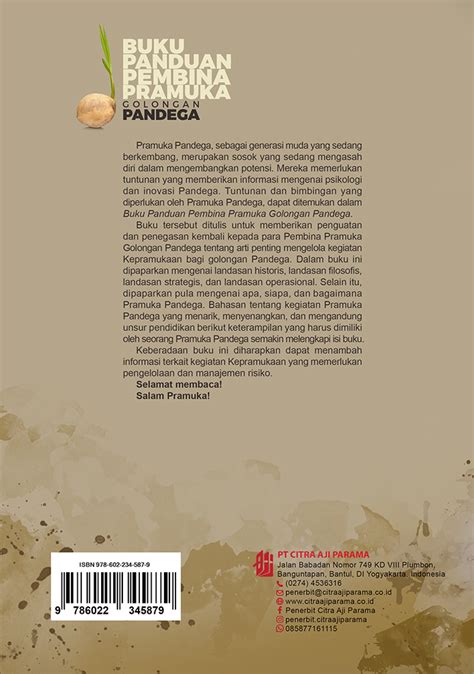 Buku Panduan Pembina Pramuka Golongan Pandega Citra Aji Parama