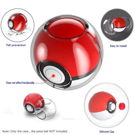 For Pokemon Poke Ball 6 In 1 Crystal Protector Case Cover With Thumb