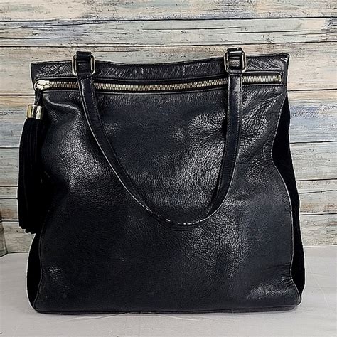 Margot Bags Margot Large Black Leather Shoulder Slouch Hobo Single