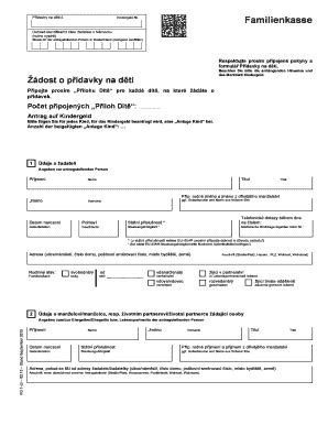 Fillable Online Kg Antrag Auf Kindergeld Tschechisch Fax Email Print