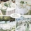 Amazon JALANCY 6 Set 90 White Round Tablecloth And 35x120 Sage