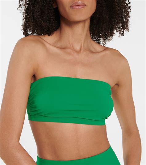 Basics Bandeau Bikini Top In Green Karla Colletto Mytheresa