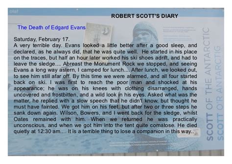 Robert F. Scott's diary