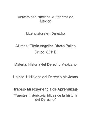 A U Hdm Historia Del Derecho Mexicano Historia Del Derecho