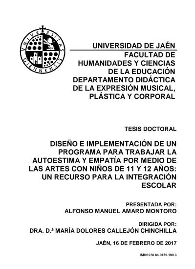 DISEÑO E IMPLEMENTACIÓN DE UN PROGRAMA PARA TRABAJAR LA AUTOESTIMA Y