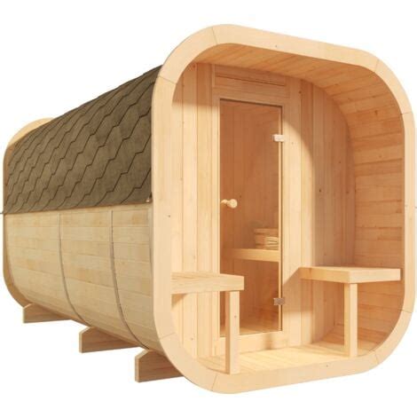 Finntherm Fasssauna Aus Holz Scandicube Outdoor Sauna Mit Vorraum Und