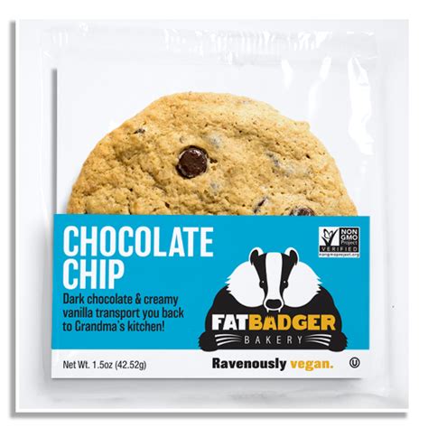 CHOCOLATE CHIP Vegan Cookies Delivery Fat Badger Bakery