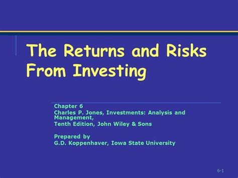 Chapter Charles P Jones Investments Analysis And Management