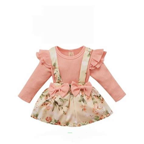 Peach Cotton Girls Floral Print Skirt Top At ₹ 360piece In Surat Id