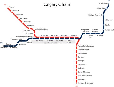 Calgary C-Train — Map, Lines, Route, Hours, Tickets