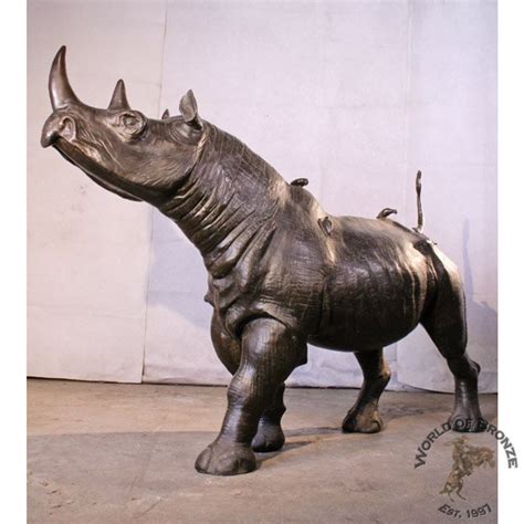 Monumental Rhinoceros Bronze Statue World Of Bronze