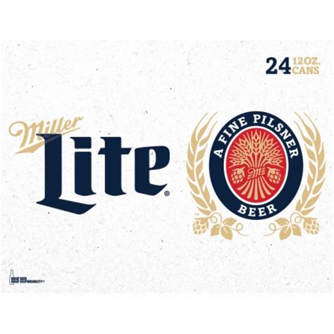 Miller Lite American Light Lager Beer 24 Cans 12 Fl Oz Smith’s Food And Drug