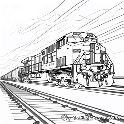 Freight Train Coloring Pages - Free & Printable!