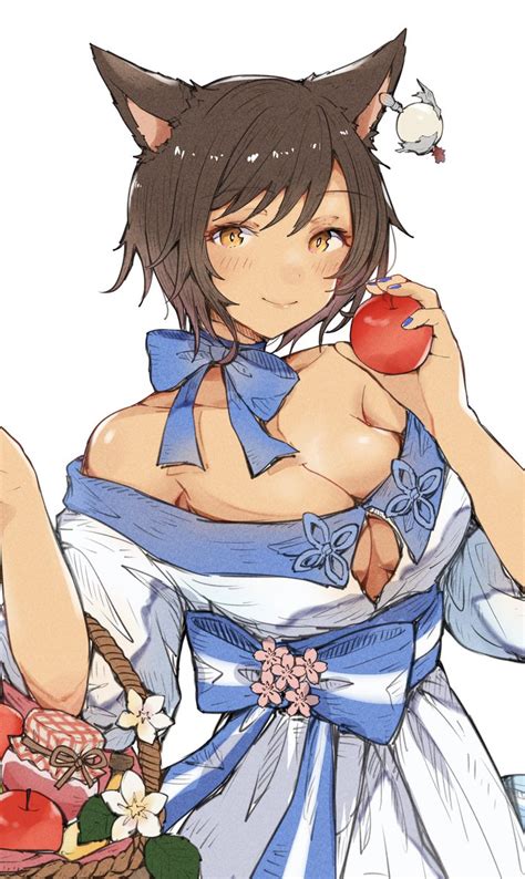 null お買い物 ミコッテ FF14イラスト FF14art FF1 たばやんのイラスト