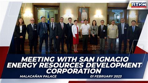 Meeting With San Ignacio Energy Resources Development Corporation 02 01