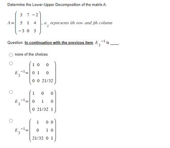 Answered Determine The Lower Upper Decomposition Bartleby