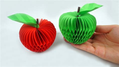 Apfel Aus Papier Basteln Origami Apple Basteln Mit Papier DIY