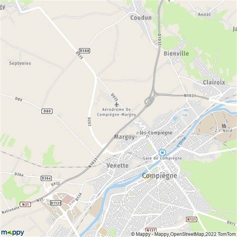 Plan Margny L S Compi Gne Carte De Margny L S Compi Gne Et