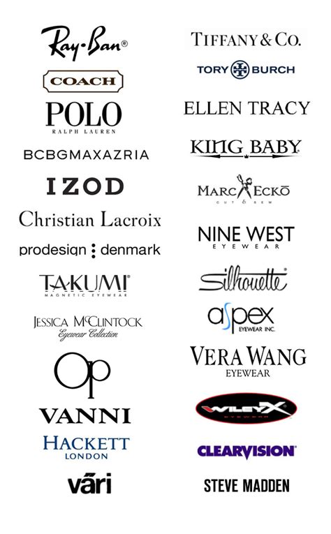 20 Most Famous Eyewear Brands And Logos Brandongaille Com