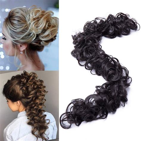 Tess Haarteil Haargummi Dunkelbraun Dutt Ponytail Extension Diy