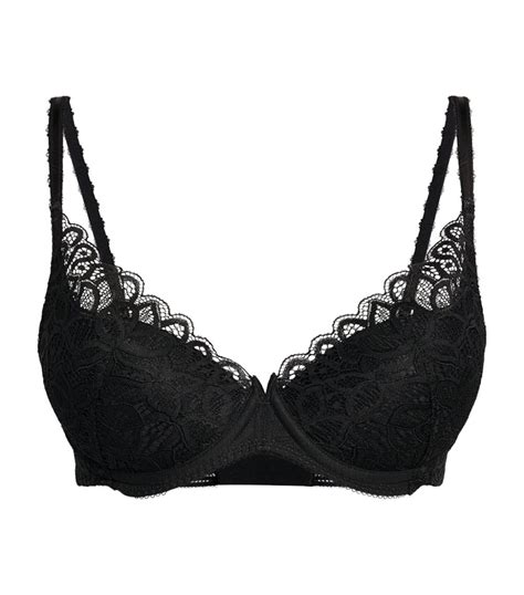 Womens Wacoal Black Raffine Plunge Bra Harrods UK