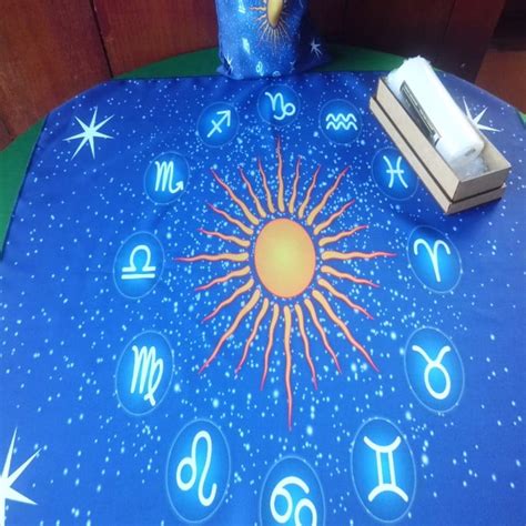 Toalha Esoterica Tar Astrologia Signo Sol Estrela Zodiaco Elo