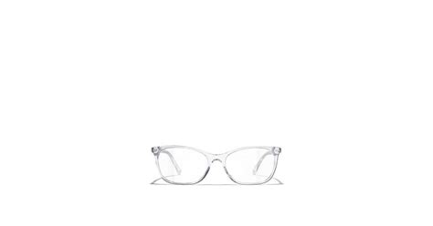 Chanel Ch3414 Rectangle Frame Acetate Optical Glasses In White Lyst