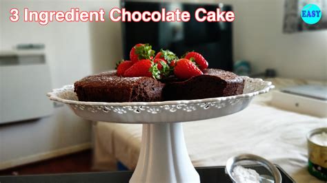 Flourless Chocolate Cake 3 Ingredients Chocolate Cake Recipe