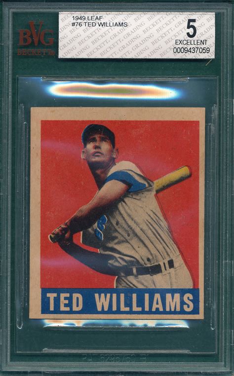 Lot Detail 1948 49 Leaf 76 Ted Williams BVG 5