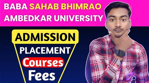 Baba Sahab Bhimrao Ambedkar University Lucknow Fees Admission