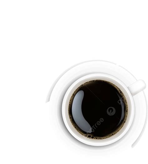 Cup Coffee And Plate White Background Isolated Drink Brewed Vector