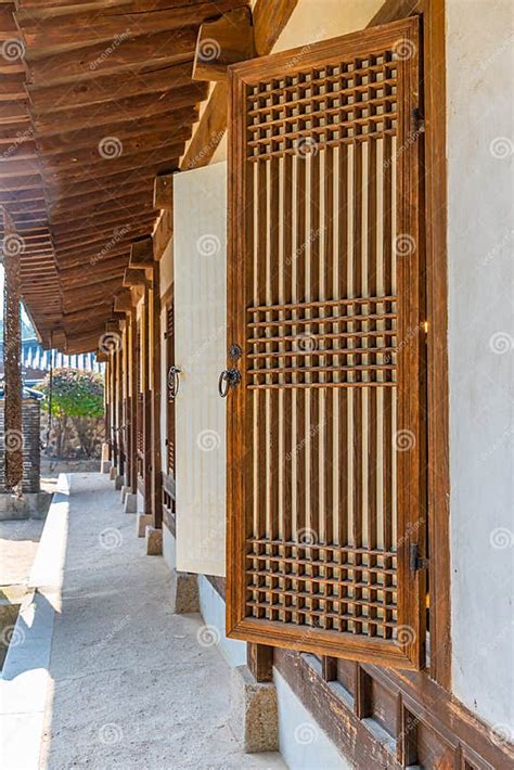 Traditional Houses At Namsangol Hanok Village At Seoul Republic Of