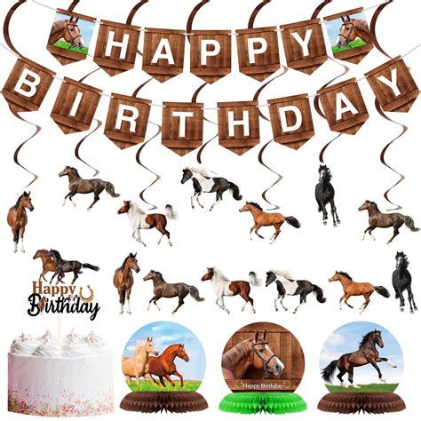 Buy 29 Pieces Horse Party Decorations Horse Birthday Banners Horse