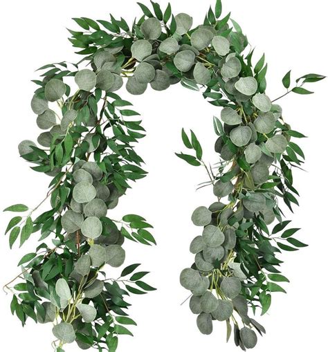 GTH 4 Pack Artificial Eucalyptus Garland 26ft Faux Greenery Garland