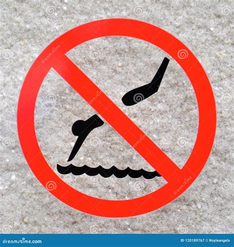 Pool Safety Sign No Diving Stock Illustration Illustration Of Rules