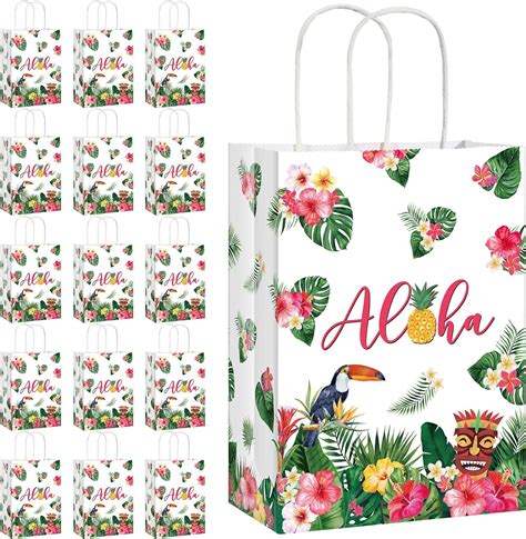 Amazon Pack Hawaiian Gift Bag Luau Party Bags Summer Tropical