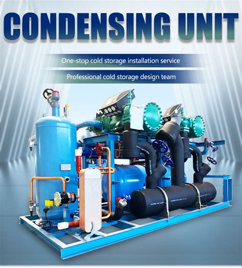 Refrigeration Open Type Screw Compressor Unit Condensing Unit