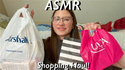 Asmr Shopping Haul Sephora Ulta And Marshalls Youtube