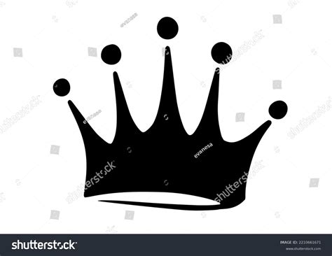 Crown Outline Isolated On White Stock Vector (Royalty Free) 2210661671 | Shutterstock