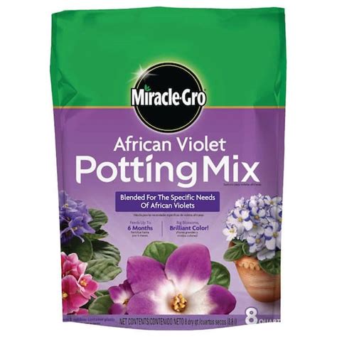 Miracle Gro Qt African Violet Potting Soil Mix The Home Depot