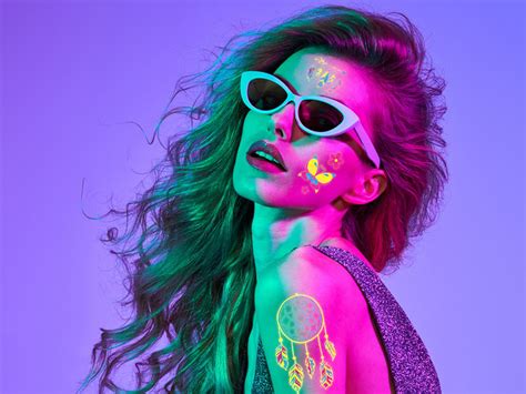 Temporary Tattoos 170 Glow In The Dark Tattoos That React To Neon Uv Black Light Temporary