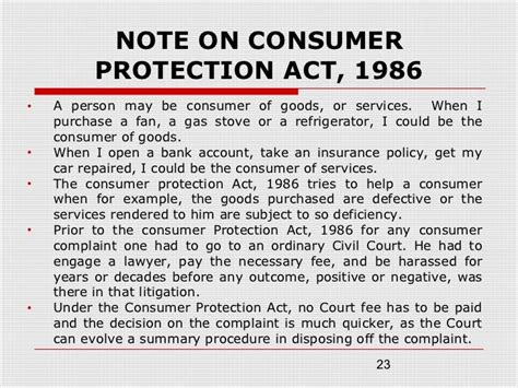 Consumer Protection Act 1986