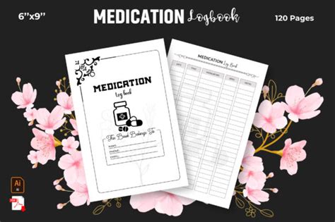 Medication Log Book Kdp Interior Graphic By Graphinize · Creative Fabrica