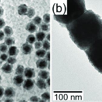 Chemically Synthesized Core Shell Nanostructured Precursors A B Tem