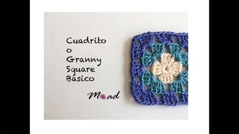 Tutorial Granny Square o Cuadrito Básico a Ganchillo o Crochet