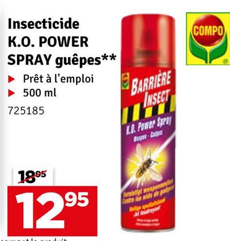 Insecticide K O Power Spray Gu Pes Ml Promotie Bij Mr Bricolage