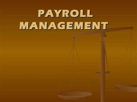 Payroll Management Ppt